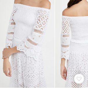 Temptation Positano Paraguay Ruched White Off The Shoulder Top